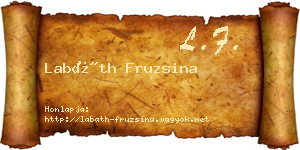 Labáth Fruzsina névjegykártya